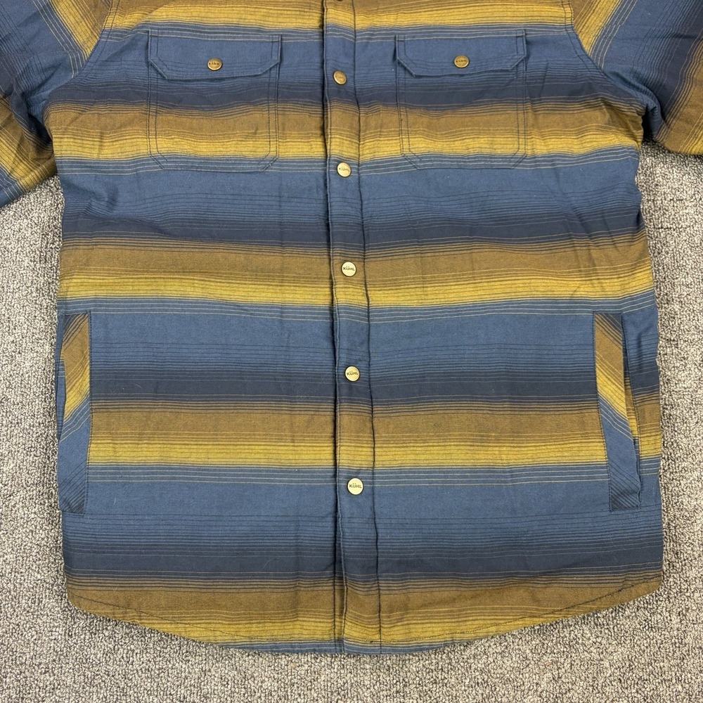 Kuhl Joyrydr Jacket Mens Large Plaid Flannel Sherpa Lined Shacket Button Snap - Picture 3 of 11